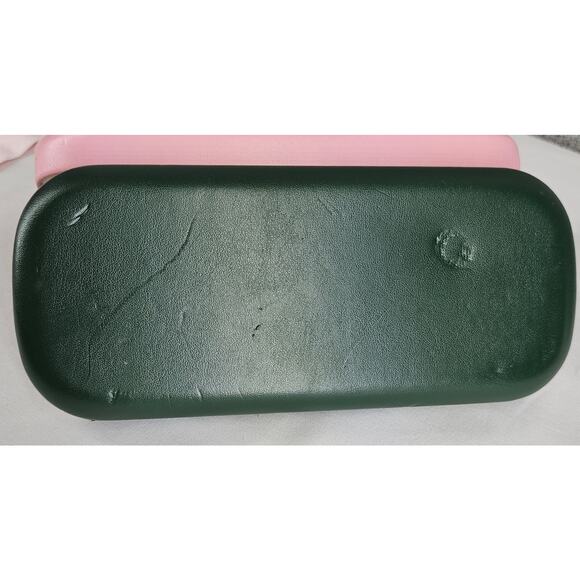 KATE SPADE PINK GREEN SUNGLASSES CASE W/ CLOTH HARD SHELL DESIGNER STYLE - Picture 5 of 9